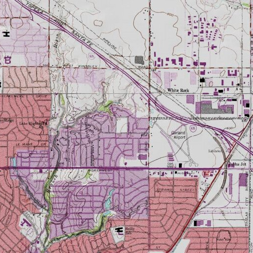 USGS 24K topo map of Highland Meadows Elementary School, TX