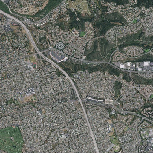 Aerial imagery of Halecrest Elementary School, CA