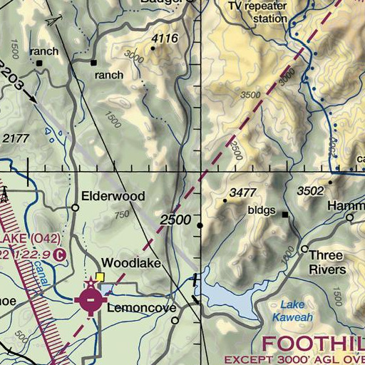 FAA VFR chart of Hambright Canyon, CA