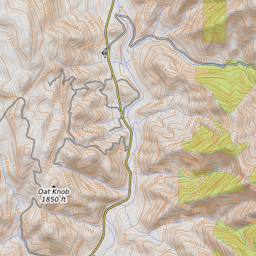 OpenTopoMap map of Hambright Canyon, CA