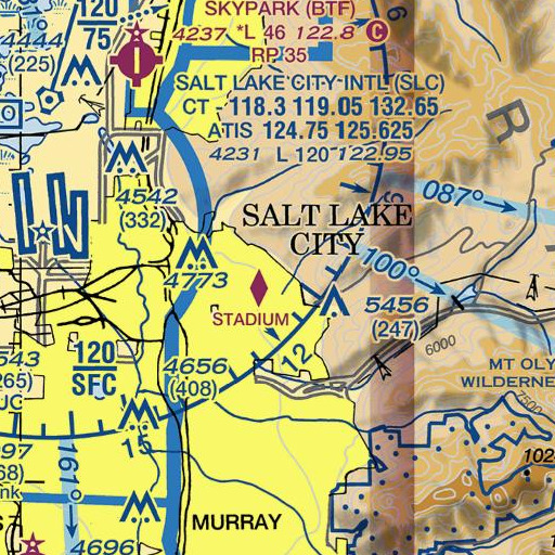 FAA VFR chart of George S Eccless 2002 Legacy Bridge, UT
