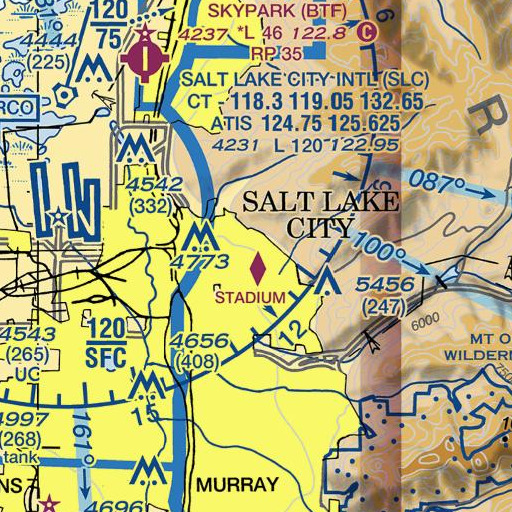 FAA VFR chart of James Fletcher Hall, UT