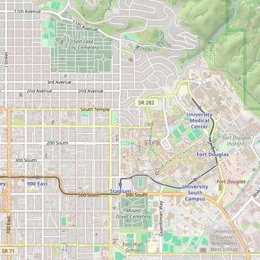 OpenStreetMap map of James Fletcher Hall, UT