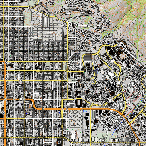 OpenTopoMap map of James Fletcher Hall, UT