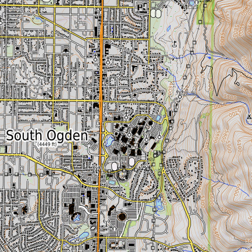 OpenTopoMap map of McCay Education Building, UT