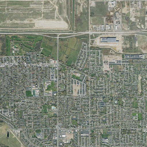 Aerial imagery of Pleasant Green Elementary School, UT