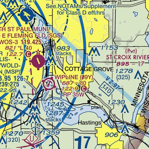 FAA VFR chart of Crestview Elementary School, MN