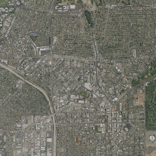 Aerial imagery of Highland Elementary School, CA
