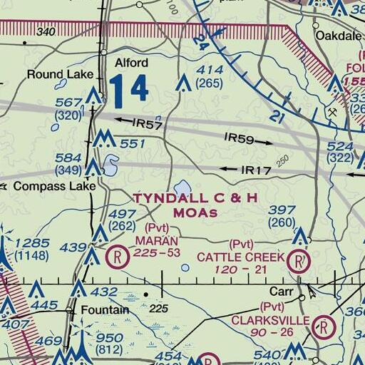 FAA VFR chart of Black Pond, FL