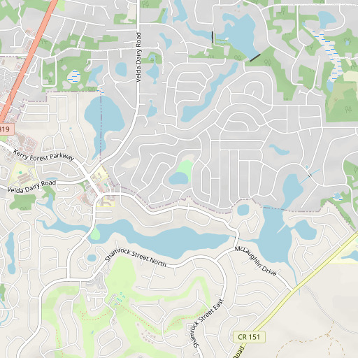 OpenStreetMap map of Lake Sheelin, FL
