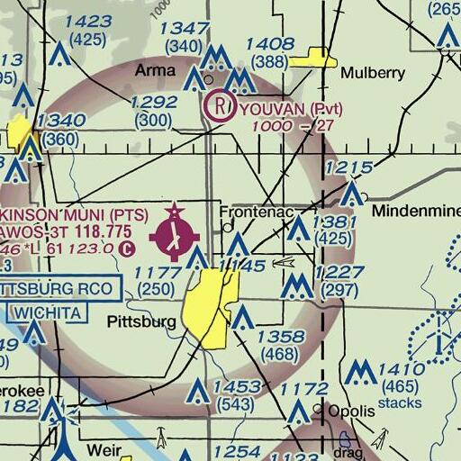 FAA VFR chart of Frank Layden Elementary School, KS