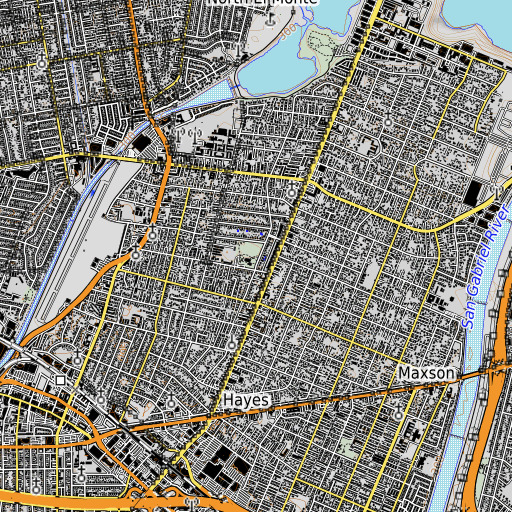 OpenTopoMap map of Lambert Park, CA