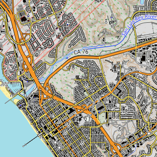 OpenTopoMap map of Laurel Elementary School, CA