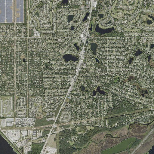 Aerial imagery of Debary Post Office, FL