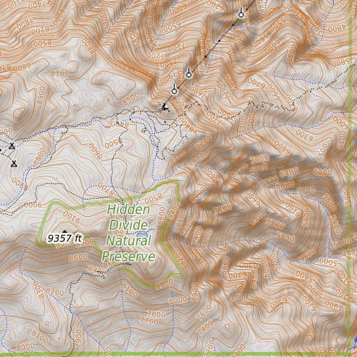 OpenTopoMap map of Long Valley, CA