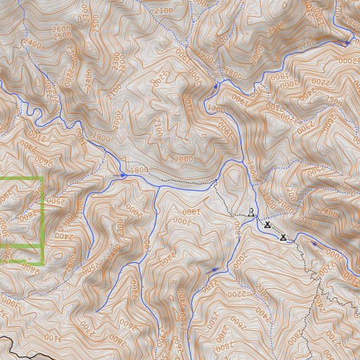OpenTopoMap map of Lost Valley, CA