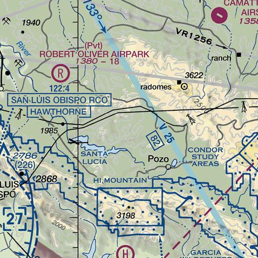 FAA VFR chart of Magetti Flats, CA