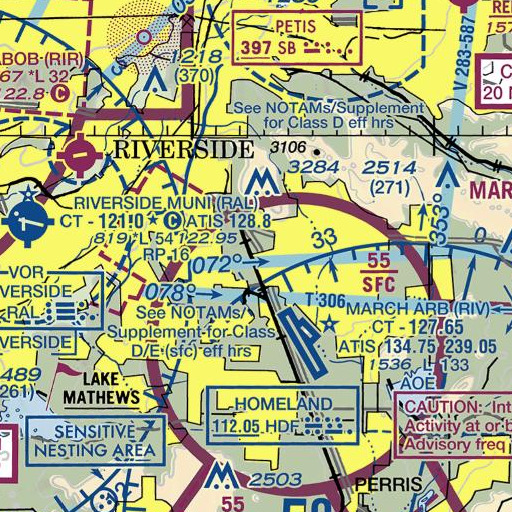 FAA VFR chart of Interchange 28, CA