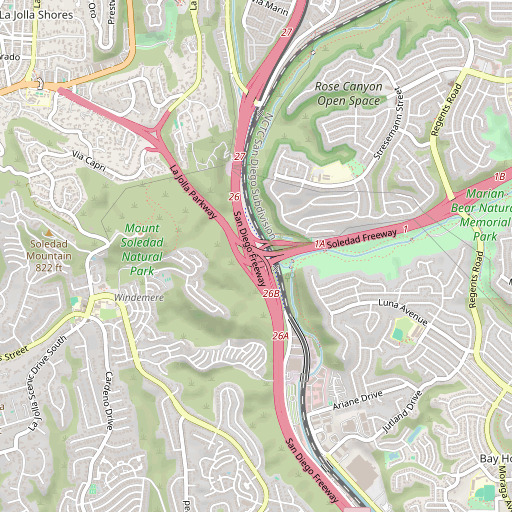OpenStreetMap map of Interchange 26B, CA