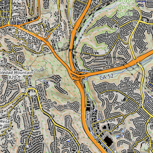 OpenTopoMap map of Interchange 26B, CA
