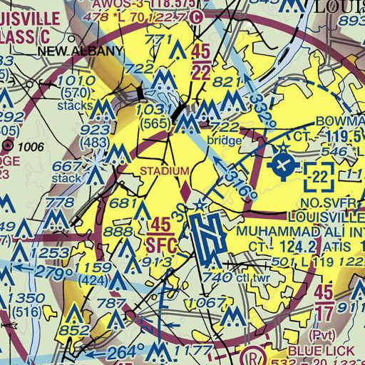 FAA VFR chart of Brigman Hall, KY