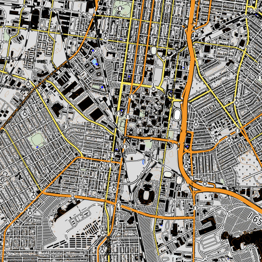 OpenTopoMap map of Brigman Hall, KY