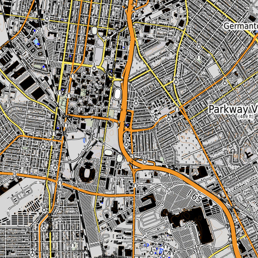 OpenTopoMap map of Interchange 133A, KY