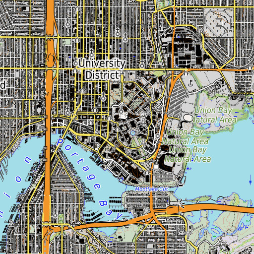 OpenTopoMap map of Johnson Hall, WA