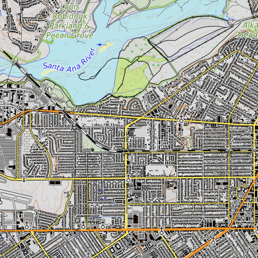 OpenTopoMap map of Mountain View Elementary School, CA
