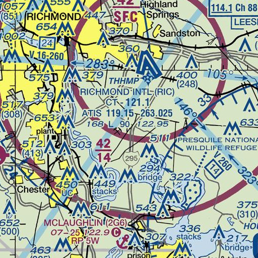 FAA VFR chart of Mehfoud Elementary School, VA