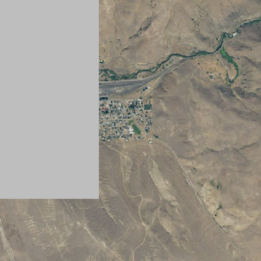 Aerial imagery of Huntington School, OR