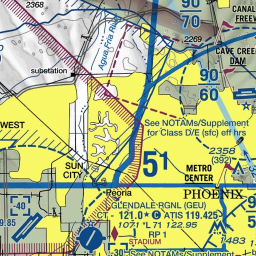 FAA VFR chart of Apache Elementary School, AZ