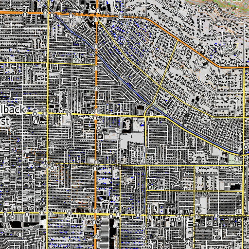 OpenTopoMap map of Arcadia High School, AZ