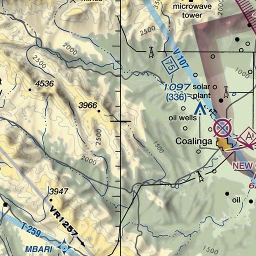 FAA VFR chart of Oak Flat, CA