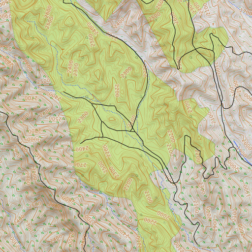 OpenTopoMap map of Oak Flat, CA