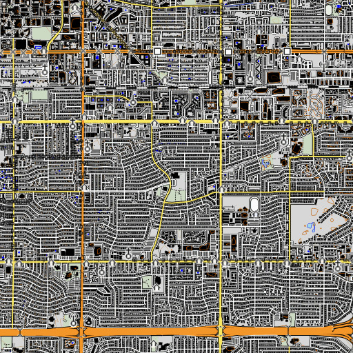 OpenTopoMap map of Meyer Elementary School, AZ