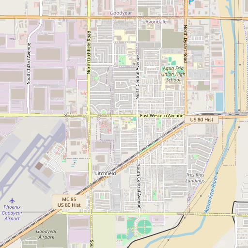 OpenStreetMap map of Michael Anderson School, AZ