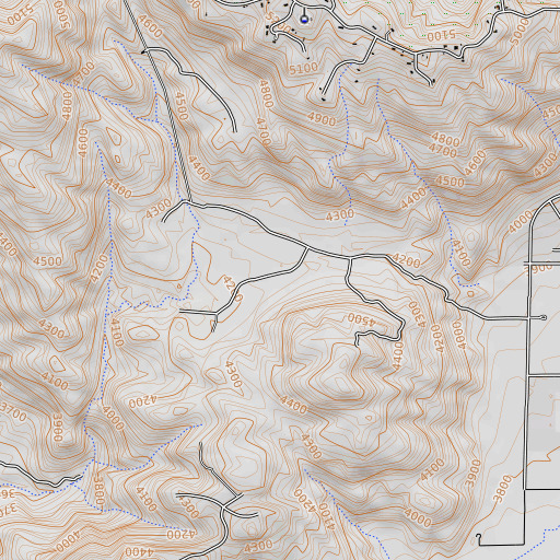 OpenTopoMap map of Oak Flat, CA