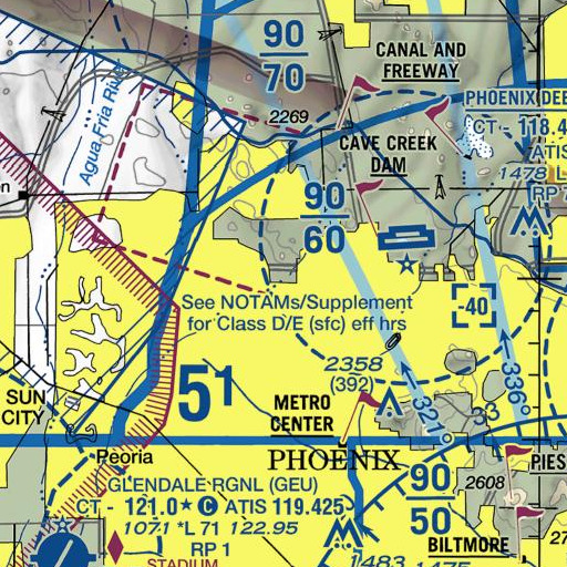 FAA VFR chart of Mountain Shadows Elementary School, AZ