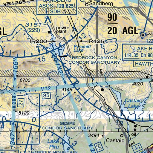 FAA VFR chart of Oak Flats, CA