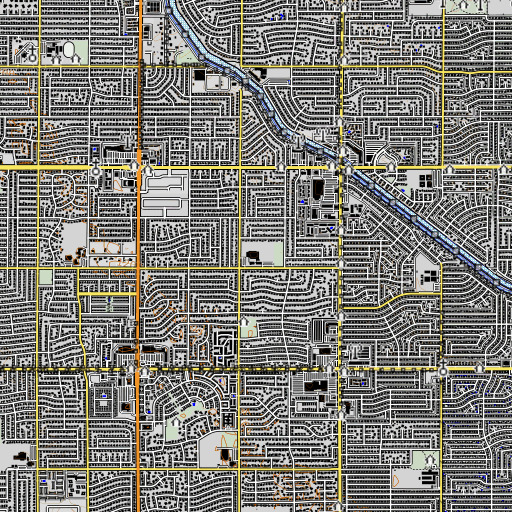 OpenTopoMap map of Sunset Elementary School, AZ