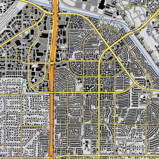 OpenTopoMap map of Zuni Elementary School, AZ