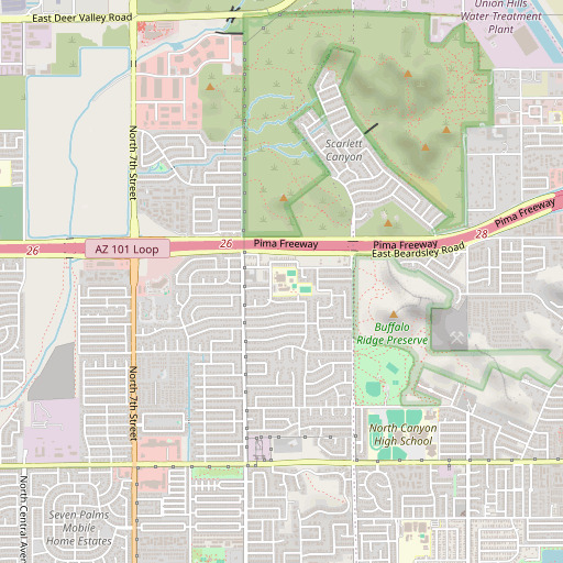 OpenStreetMap map of Eagle Ridge Elementary School, AZ