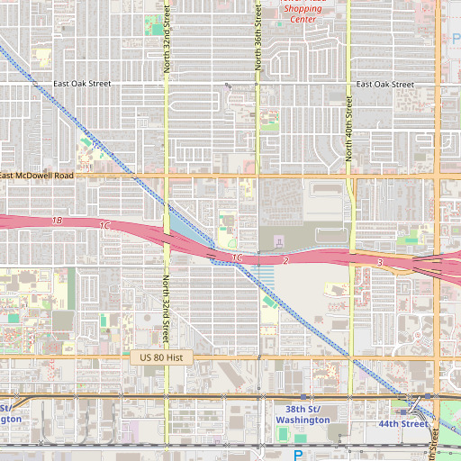 OpenStreetMap map of Gateway School, AZ