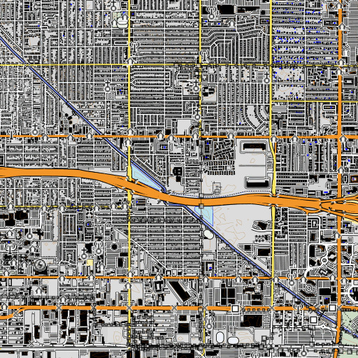 OpenTopoMap map of Gateway School, AZ