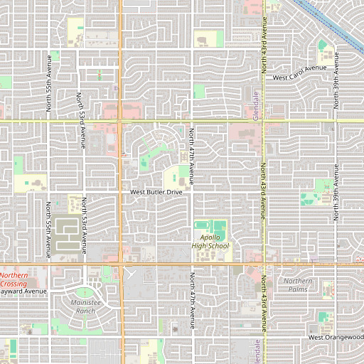OpenStreetMap map of Horizon School, AZ