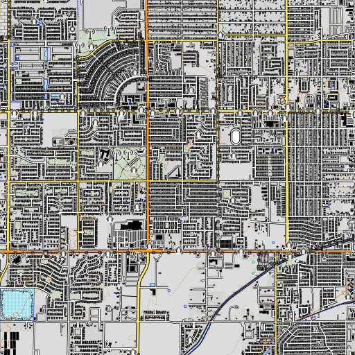 OpenTopoMap map of Ignacio Conchos School, AZ