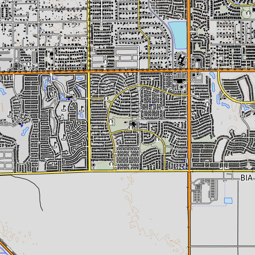 OpenTopoMap map of Jane D Hull Elementary School, AZ