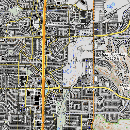 OpenTopoMap map of John Jacobs Elementary School, AZ