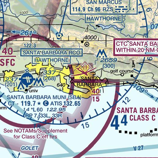 FAA VFR chart of Oak Park, CA